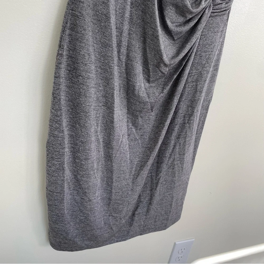 A Ped in a Pod Maternity Ruched Sheath Dress Silver Grey M Medium